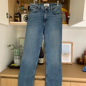 Reformation stretch straight jeans